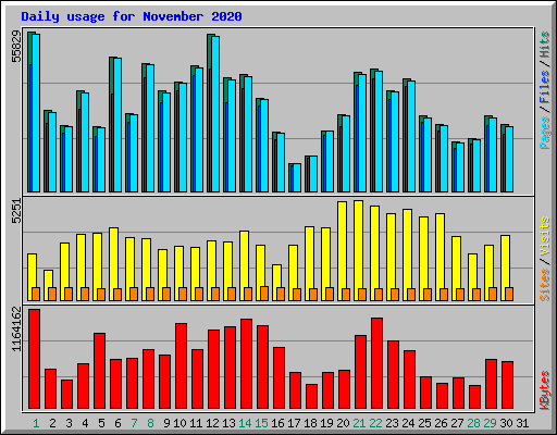 Daily usage for November 2020