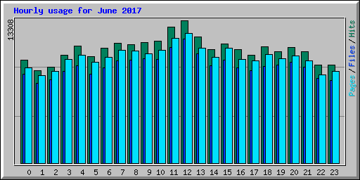 Hourly usage for June 2017