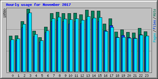 Hourly usage for November 2017