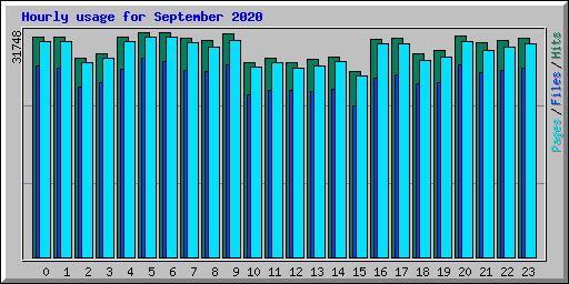 Hourly usage for September 2020