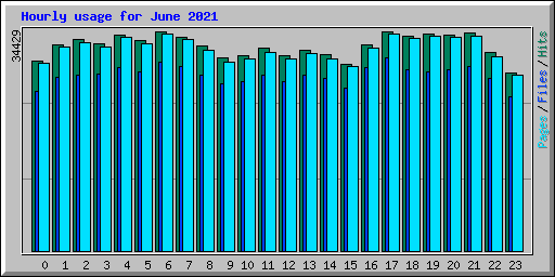 Hourly usage for June 2021