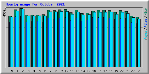 Hourly usage for October 2021