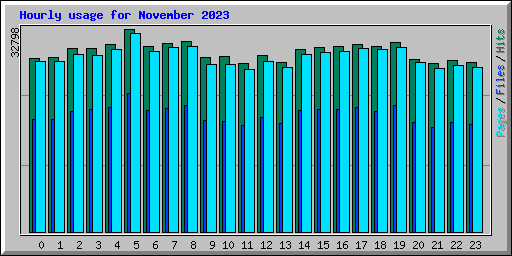 Hourly usage for November 2023