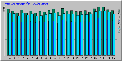 Hourly usage for July 2026