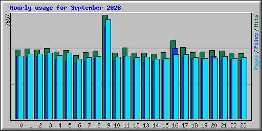 Hourly usage for September 2026